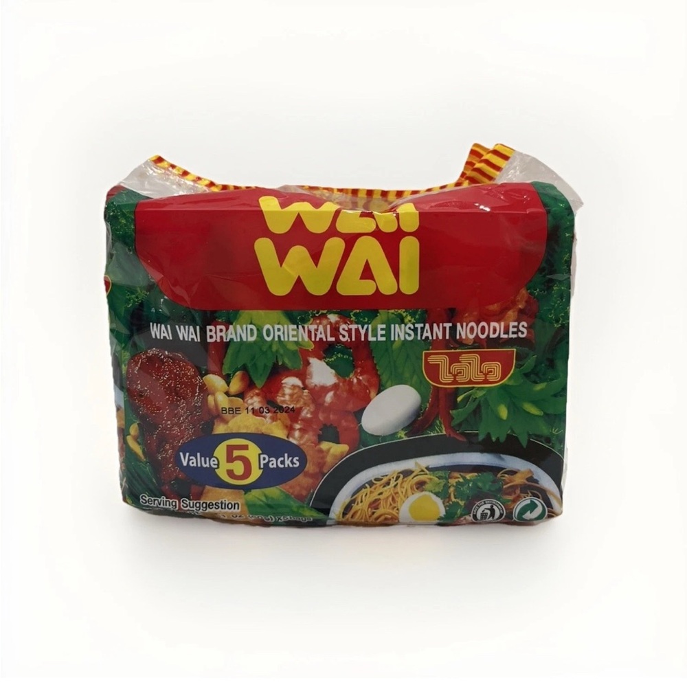 Wai Wai Oriental Style Instant Noodles 1.93oz pack of 5